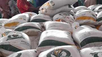 KCP Perum Bulog Indramayu Gelar Launching Pendistribusian Bansos Beras di Dua Desa