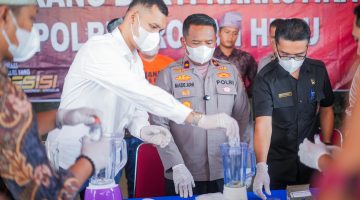 Polres Rohul Bersama Kejaksaan dan Pengadilan Musnahkan 961,5 Gram Sabu dan 229 Butir Ekstasi